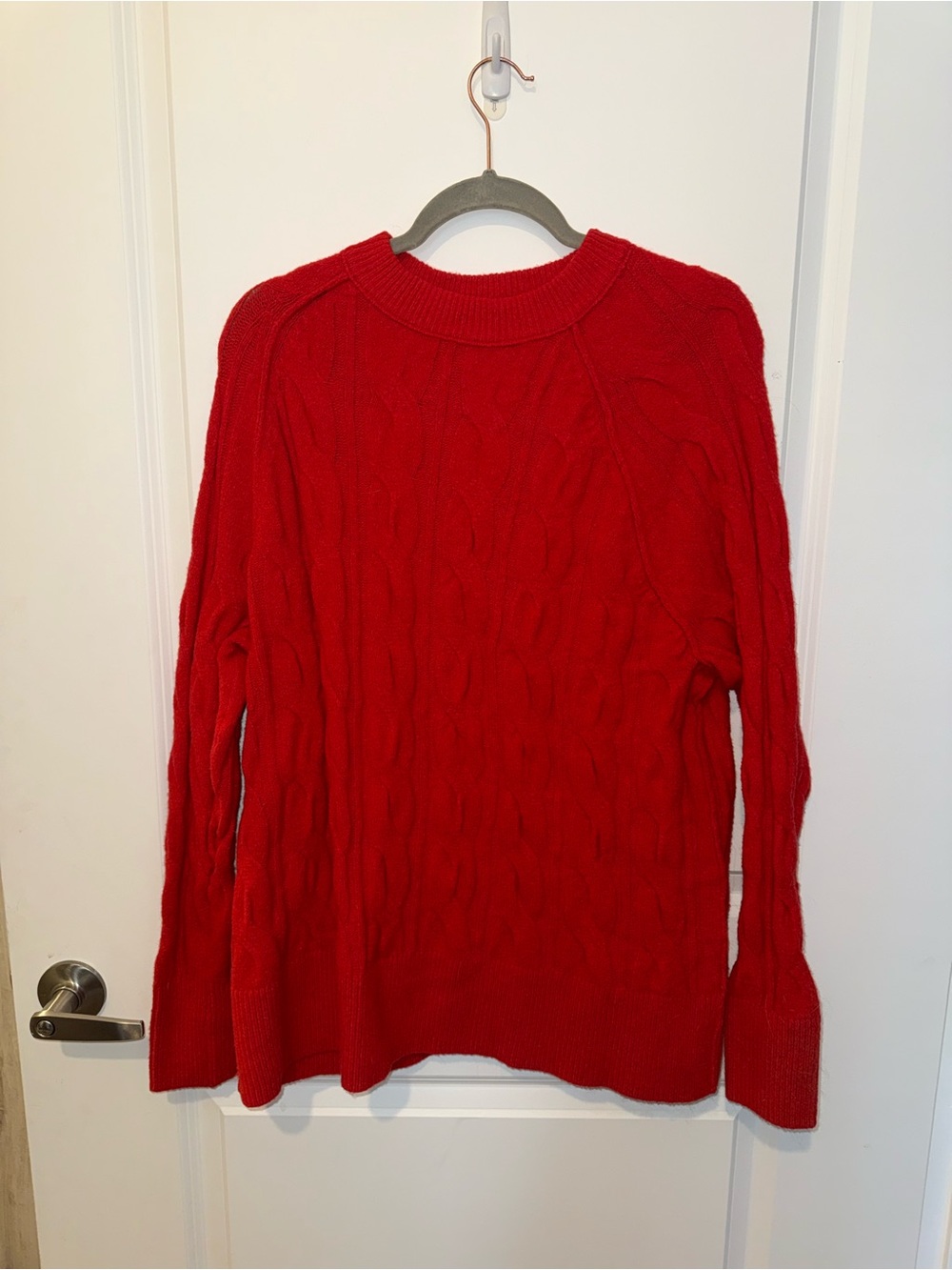 Classic Aerie Cable Knit Red Sweater - Women